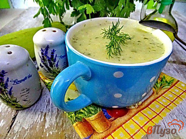 фото рецепта: Суп пюре с кабачками грибами и сыром