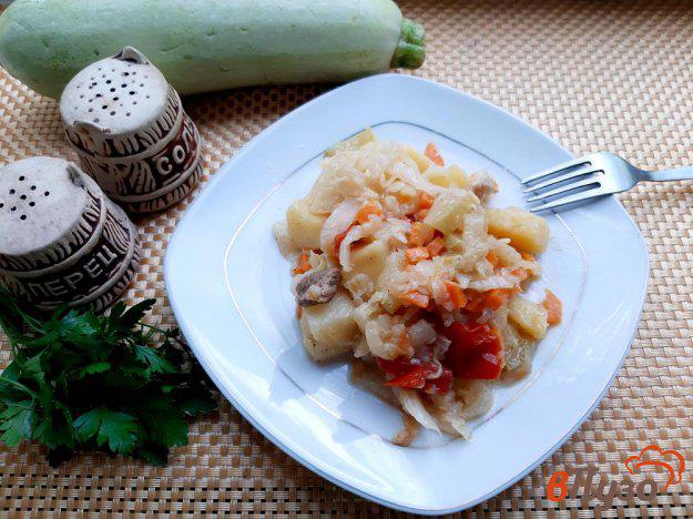 фото рецепта: Рагу овощное с кабачками и капустой