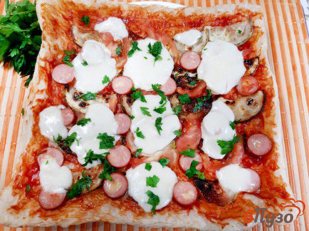 фото рецепта: Пицца с кабачками и моцареллой