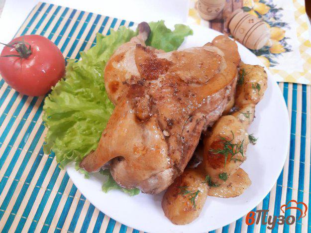 фото рецепта: Курица с картошкой в духовке