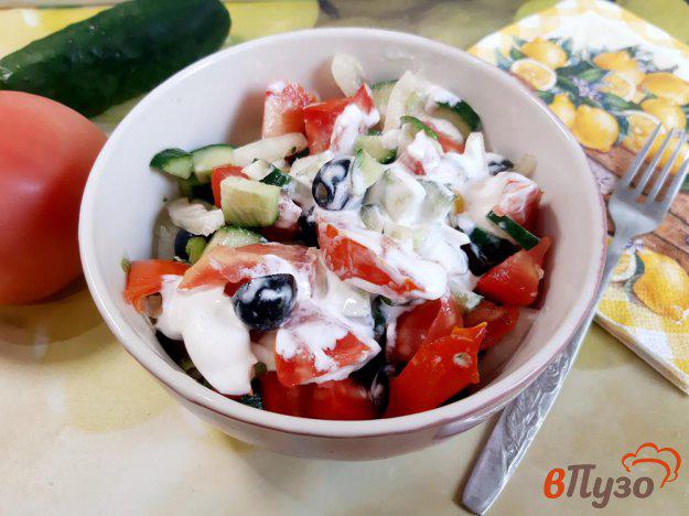 фото рецепта: Салат овощной с йогуртовой заправкой