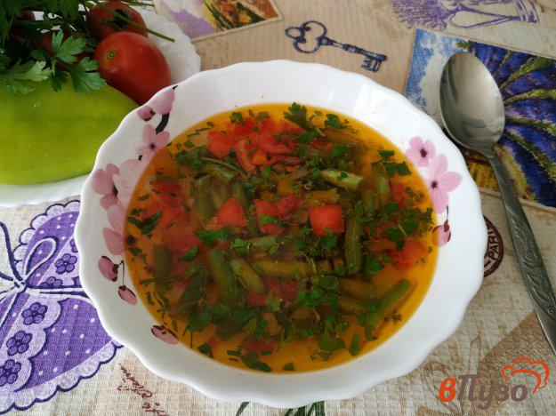 фото рецепта: Куриный суп со спаржевой фасолью