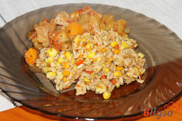 фото рецепта: Рис в японском стиле с овощами и кукурузой