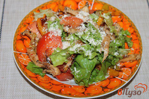 фото рецепта: Салат с курицей и овощами гриль