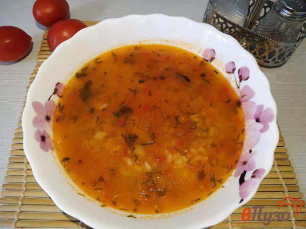 фото рецепта: Постный томатный суп харчо