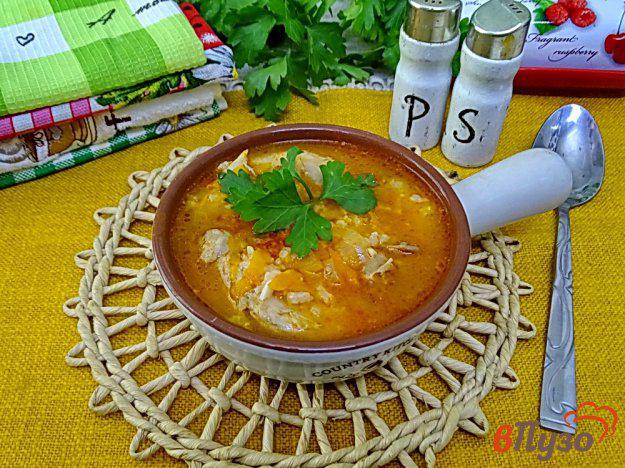 фото рецепта: Рисовый суп на курином бульоне