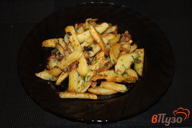 фото рецепта: Жареный картофель на сале с копченой паприкой