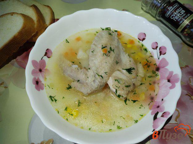 фото рецепта: Рисовый суп с кукурузой