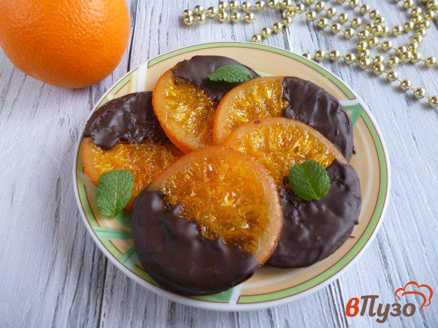 фото рецепта: Карамелизированные апельсины в шоколаде