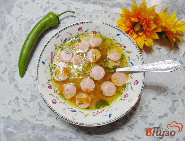 фото рецепта: Суп с булгуром и сосисками