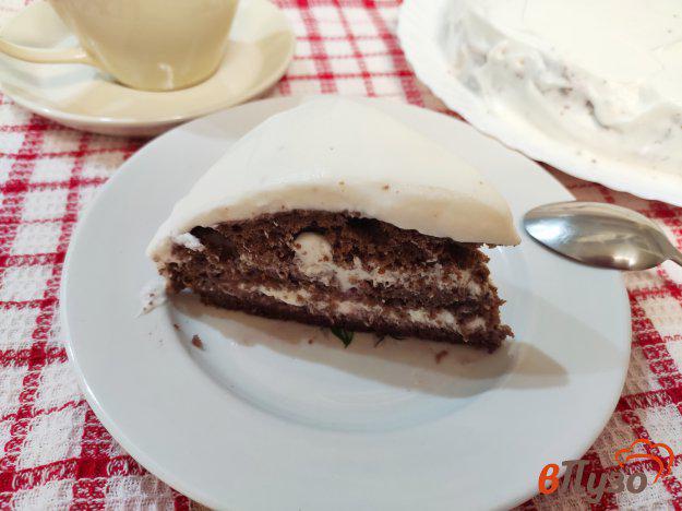 фото рецепта: Шоколадный торт со сливочным кремом