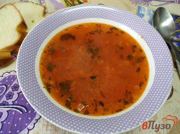 фото рецепта: Томатный суп с фасолью