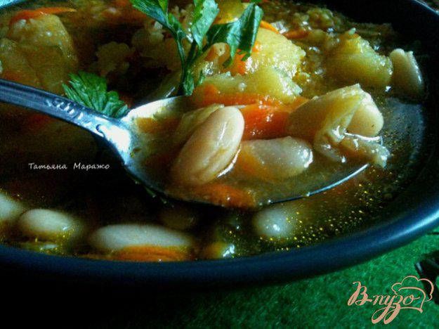 фото рецепта: Суп из савойской капусты с белой фасолью