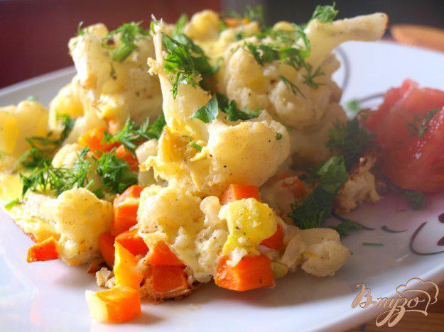 фото рецепта: Омлет с цветной капустой и кабачками