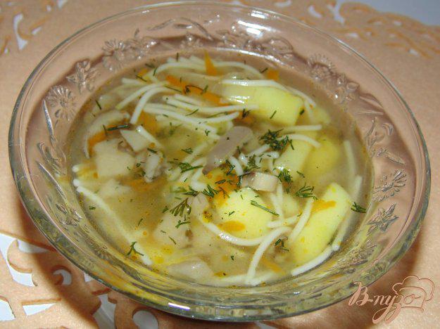 фото рецепта: Грибной суп из вешенок с вермишелью