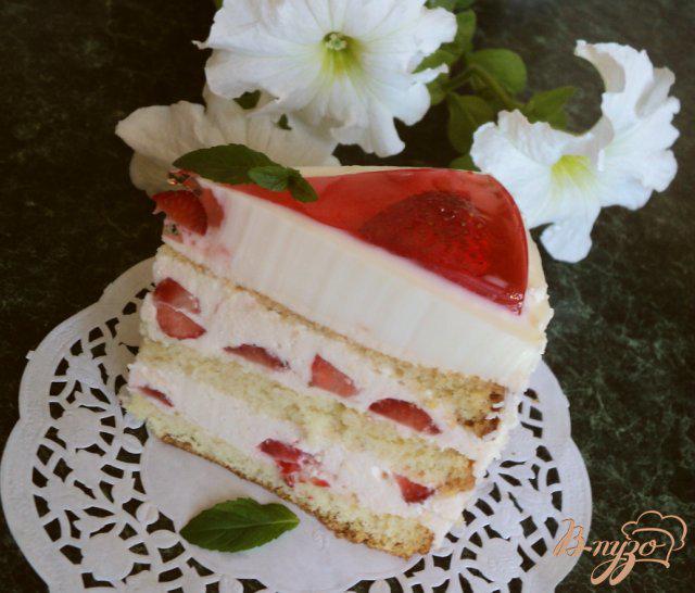 Фото приготовление рецепта: Торт «Красное и белое» шаг №14