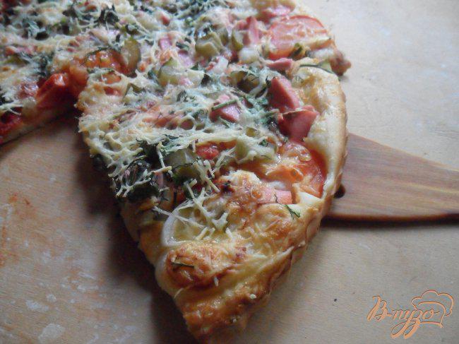 Фото приготовление рецепта: Домашняя пицца шаг №10
