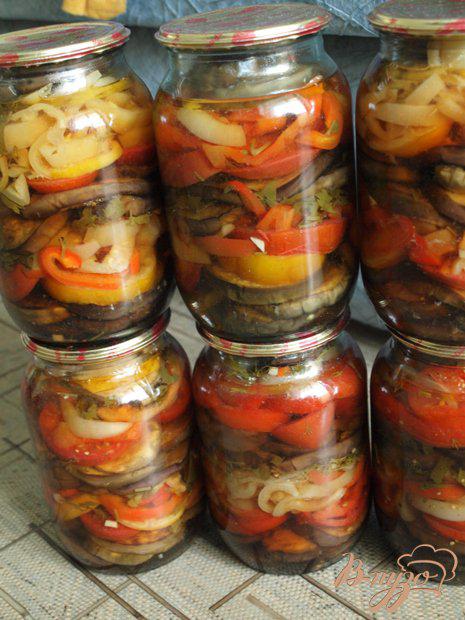 Фото приготовление рецепта: Баклажаны с помидорами и болгарским перцем шаг №4