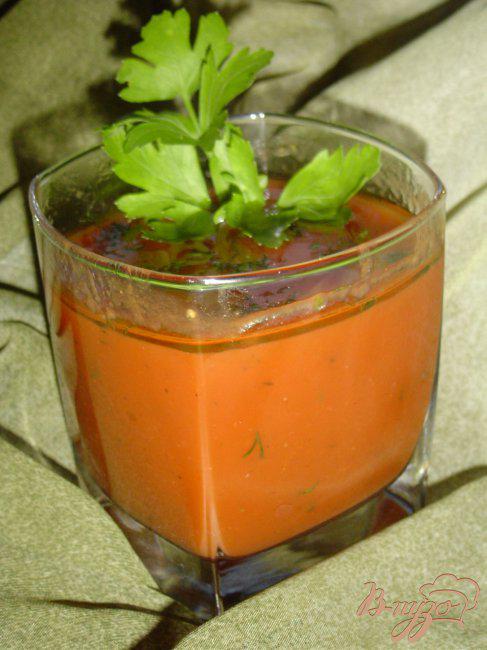 Фото приготовление рецепта: Напиток из томатного сока с укропом. шаг №2