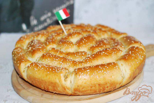 Фото приготовление рецепта: Хлеб с пармезаном и итальянскими травами. шаг №11