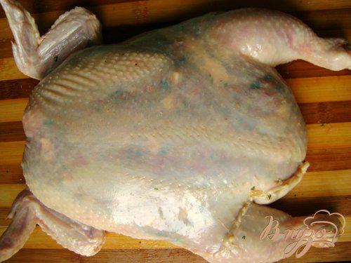 Фото приготовление рецепта: Galantine de poulet (Галантин из запечённой курицы) шаг №4