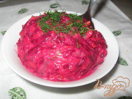 Фото приготовление рецепта: Салат из свеклы по-белорусски. шаг №4