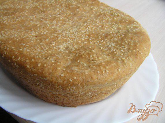 Фото приготовление рецепта: Кукурузный хлеб с кунжутом шаг №4