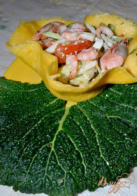 Фото приготовление рецепта: Морской салат в чешуе Дракона!!!) шаг №3