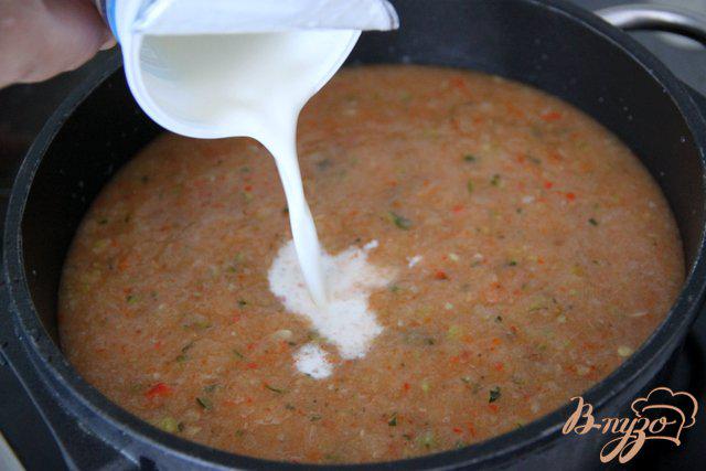 Фото приготовление рецепта: Крем-суп из запечёных овощей. шаг №6