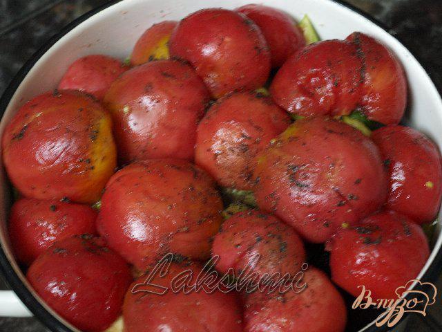 Фото приготовление рецепта: Закуска из баклажанов,перца и помидор шаг №3
