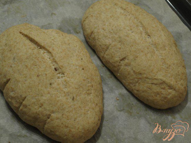 Фото приготовление рецепта: Горчичный хлеб из цельнозерновой муки с семенами льна шаг №5