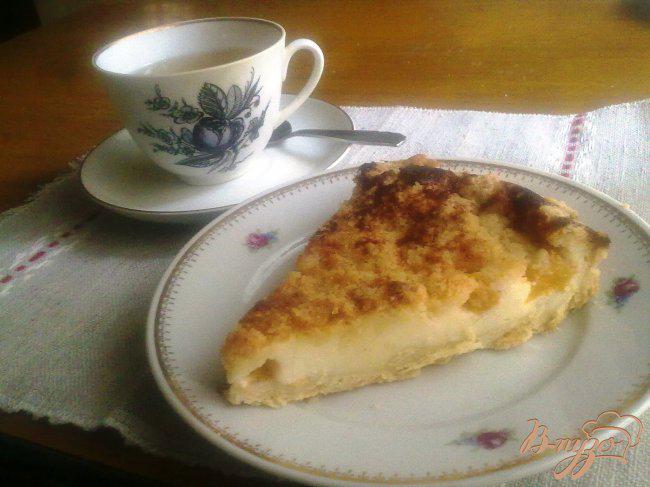 Фото приготовление рецепта: Сливочный персиковый тарт шаг №10