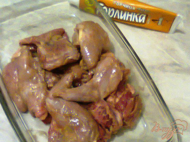 Фото приготовление рецепта: Кролик запеченый  с горчицей и сметаной. шаг №2