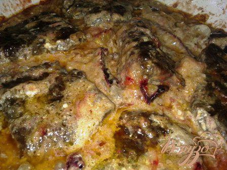 Фото приготовление рецепта: Говяжья печень в сливово-имбирном соусе. шаг №9