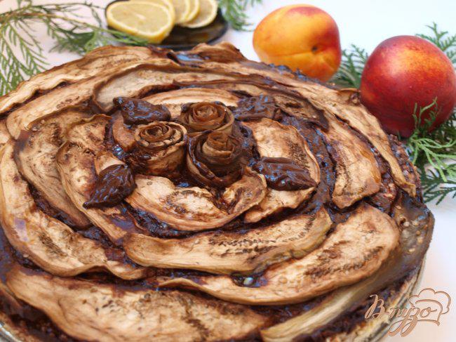 Фото приготовление рецепта: Десерт из баклажанов с рикоттой и шоколадом шаг №6