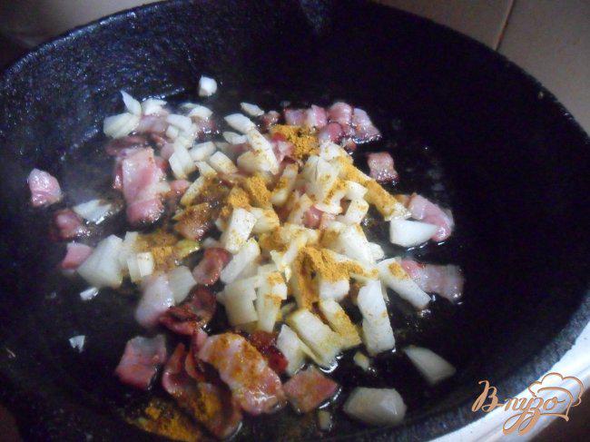 Фото приготовление рецепта: Похлёбка из тыквы и брюссельской капусты шаг №6