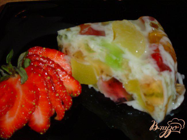 Фото приготовление рецепта: Желейно-персиковый тортик шаг №6