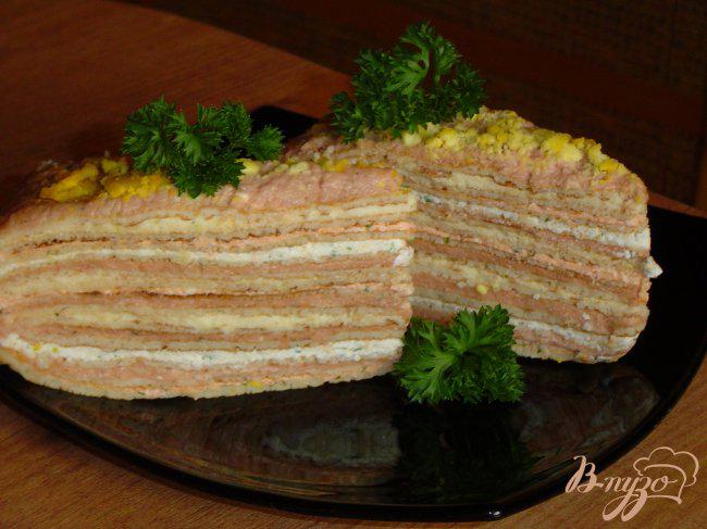 Фото приготовление рецепта: Блинный тортик «ЛЕТО» шаг №12
