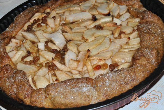 Фото приготовление рецепта: Постный деревенский пирог с яблоками шаг №5