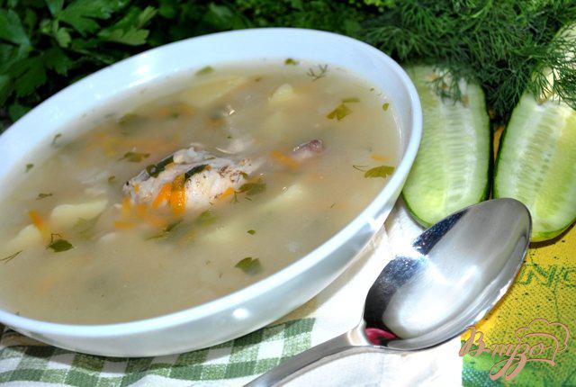 Фото приготовление рецепта: Куриный суп с овсяными хлопьями шаг №5