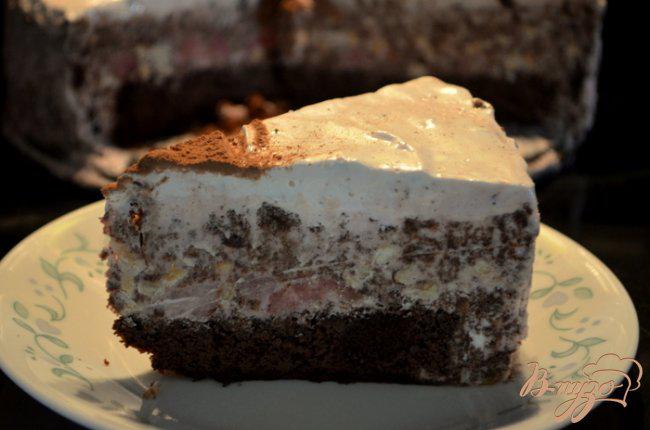 Фото приготовление рецепта: Торт мороженое,шоколадный с маршмэллоу и фундуком шаг №13