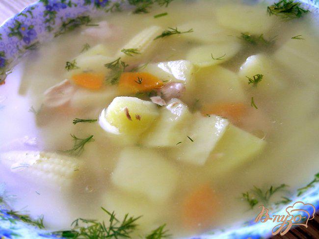 Фото приготовление рецепта: Суп с тунцом и молодой кукурузой шаг №6