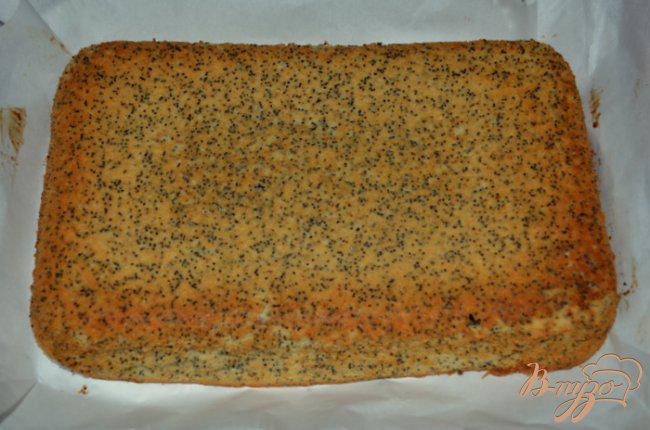 Фото приготовление рецепта: Cметанный кекс с маком и белым цитрусовым ганашем шаг №3