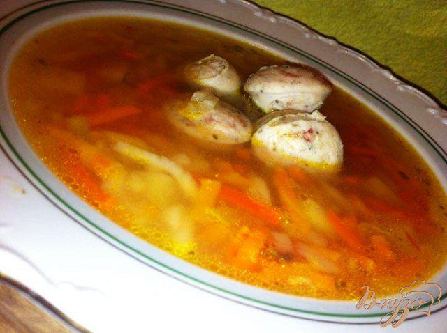 Фото приготовление рецепта: Суп с белой колбасой шаг №7