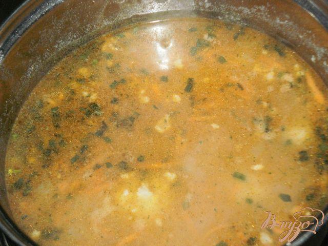 Фото приготовление рецепта: Густой суп с фрикадельками шаг №5