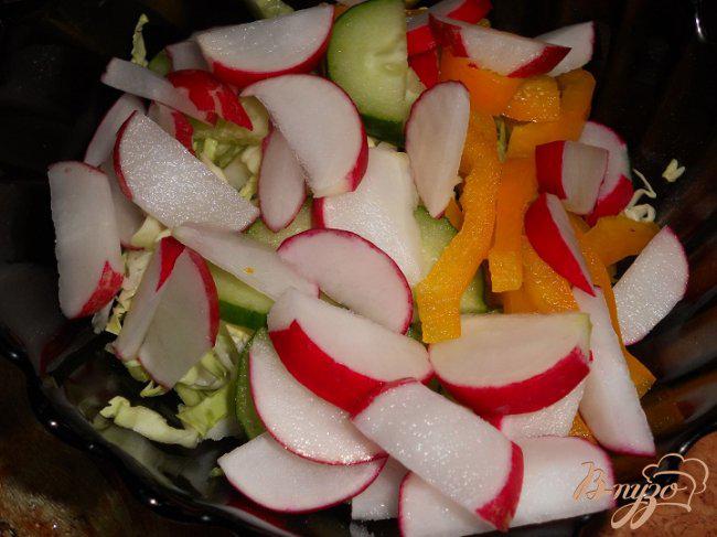 Фото приготовление рецепта: Весений салат с семечками шаг №2