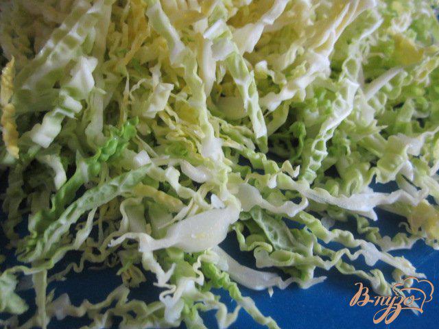 Фото приготовление рецепта: Капустный салат с индейкой шаг №2
