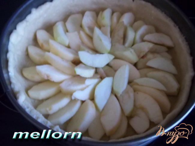 Фото приготовление рецепта: Ароматный творожный пирог с яблоками шаг №9