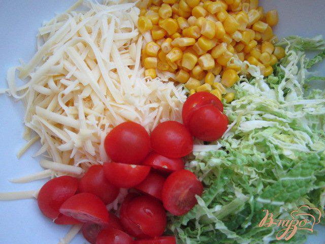 Фото приготовление рецепта: Пикантный салат  из савойской капусты  с сыром шаг №1
