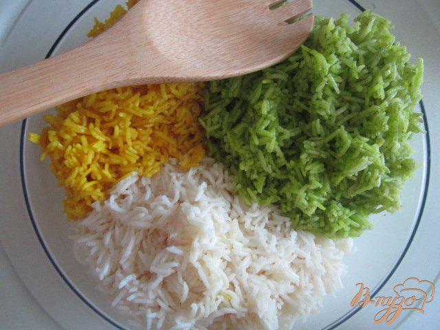 Фото приготовление рецепта: Цветной рис шаг №8